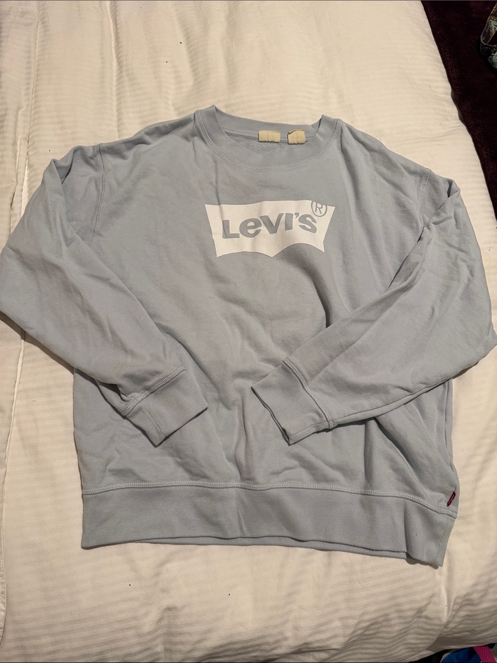 Levi's women’s L Light Blue Logo Sweatshirt